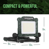 LED Work Flood Light Compatible for Milwaukee 18v / Makita 18v / Dewalt 20v / Black & Decker, Porter Cable, Stanley 18v-20v Battery