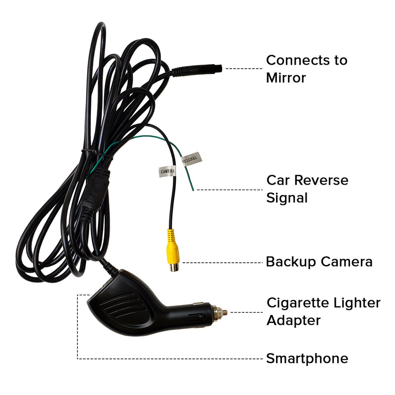 Master Tailgaters Frameless Rear View Mirror with 4.3" Ultra High Brightness LCD & Mirrorlink with Bluetooth Calling - Universal Fit