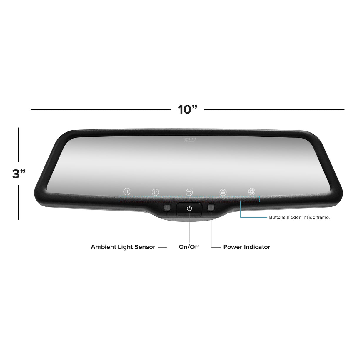  Master Tailgaters 10.5 OEM Rear View Mirror with 4.3