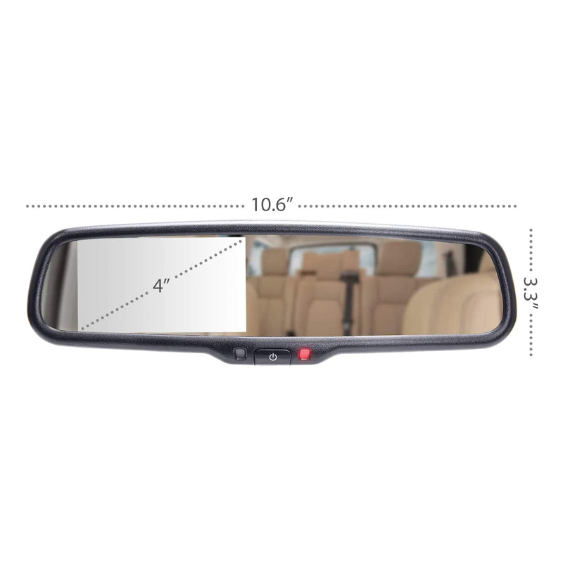Master Tailgaters 10.6" OEM Rear View Mirror Dash Cam with 4" LCD Screen | Rearview Universal Fit | 1080p 30fps HD DVR | Dual Way Video Recorder with WiFi | Anti Glare | AHD Backup Camera Included
