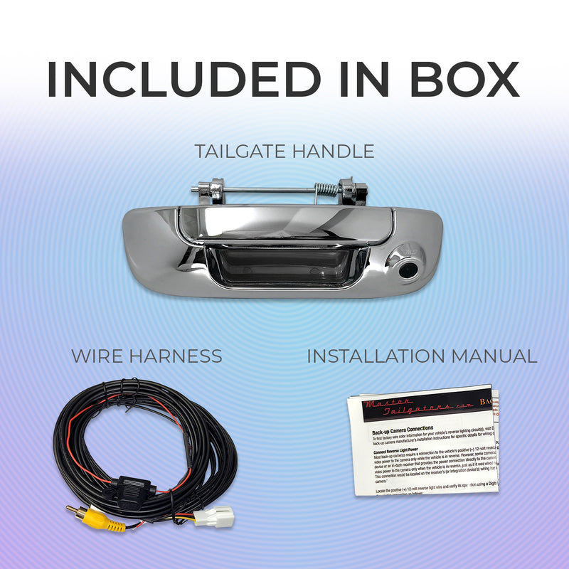 Dodge Ram 2002-2008 Chrome Tailgate Handle with Color Backup Camera