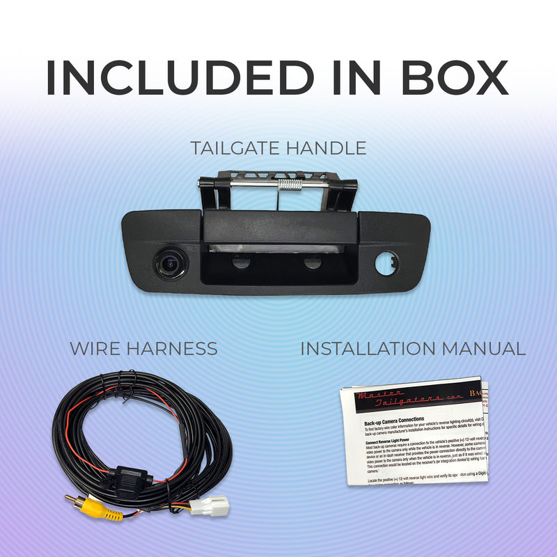 Dodge Ram 2009-2017 Black Tailgate Handle with Color Backup Camera