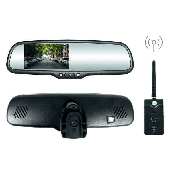 Master Tailgaters OEM Rear View Mirror with 4.3" High Brightness LCD & Wireless Transmitter - Universal Fit