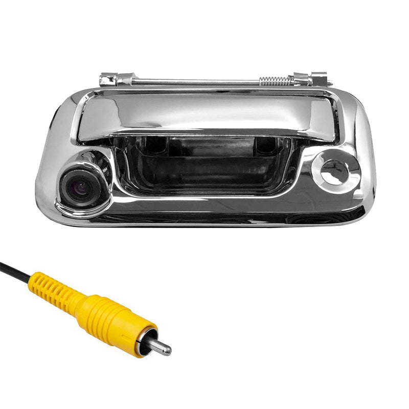 Chrome Metal Tailgate Handle with Backup Camera Replacement for Ford F150, F250, F350, F450, F550 2005-2016