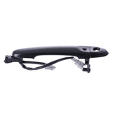 Nissan Cube (2009-2014) [w/ Smart Entry System], Juke (2011-2015) Black Replacement Exterior Door Handle Front Left Driver Side w/ Keyhole Cover