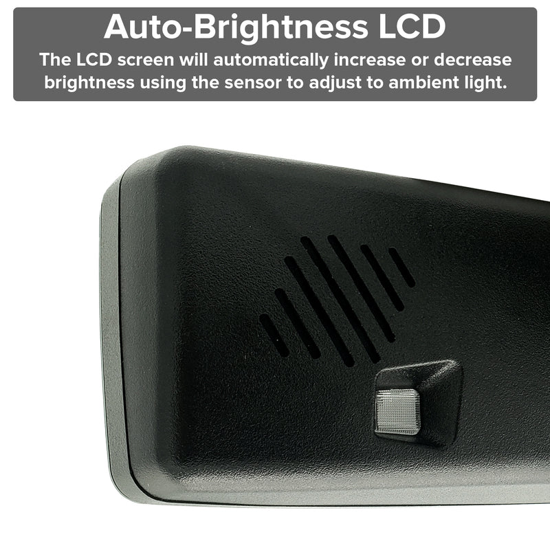 Master Tailgaters Frameless Rear View Mirror with 4.3" Ultra High Brightness LCD & Mirrorlink with Bluetooth Calling - Universal Fit