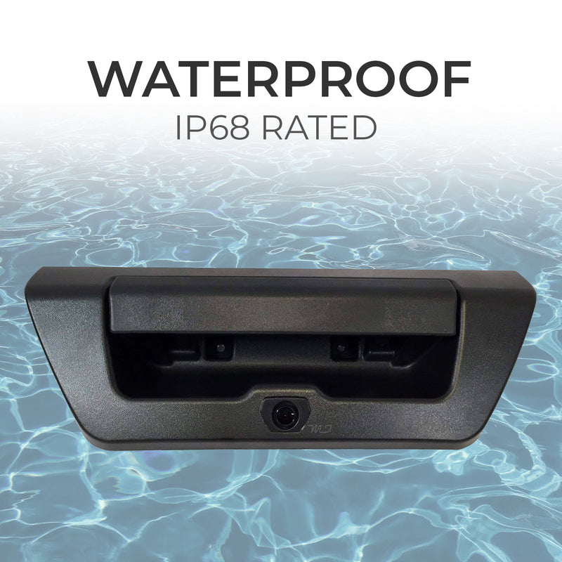 Ford F150 (2015-2017) Black Tailgate Backup Camera Handle (No Key Hole)
